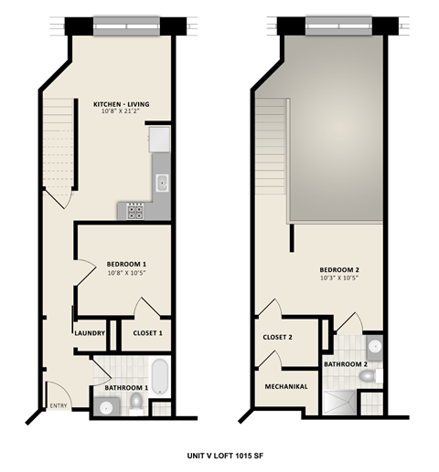 Floorplan V LOFT at American Spinning Mill, Greenville, SC